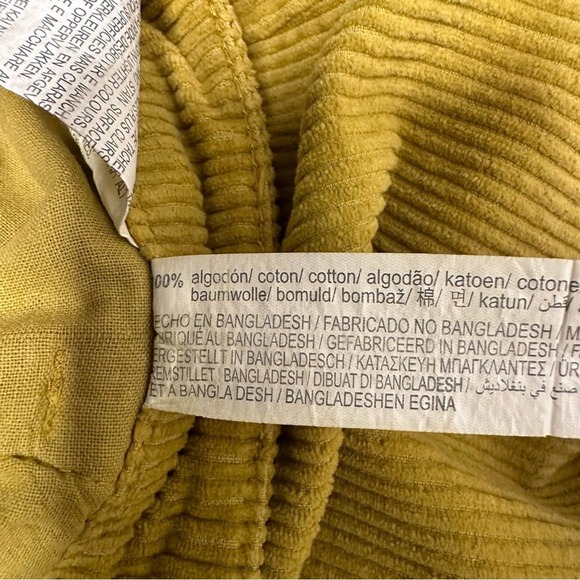 NWT Zara Corduroy Textured Chartreuse Mini Skirt Size Small $35.90 - Picture 4 of 6